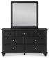 Lanolee  Panel Storage Bed, Dresser, Mirror And Nightstand