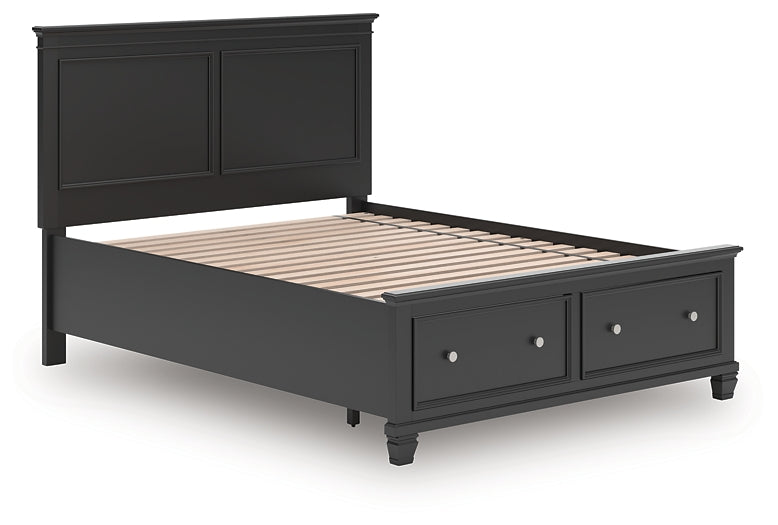 Lanolee  Panel Storage Bed, Dresser, Mirror And Nightstand