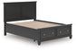 Lanolee  Panel Storage Bed, Dresser, Mirror And Nightstand