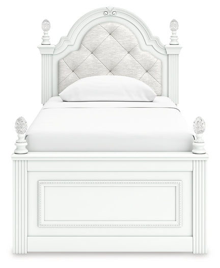 Kozlani  Upholstered Panel Storage Bed, Dresser And Mirror