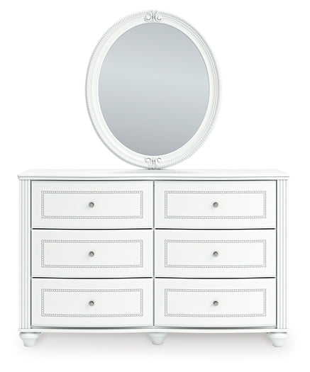 Kozlani  Upholstered Panel Storage Bed, Dresser And Mirror