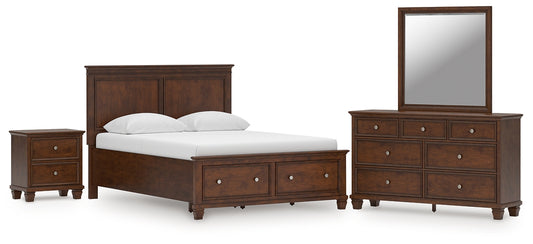 Danabrin  Panel Storage Bed, Dresser, Mirror And Nightstand