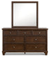 Danabrin  Panel Storage Bed, Dresser And Mirror