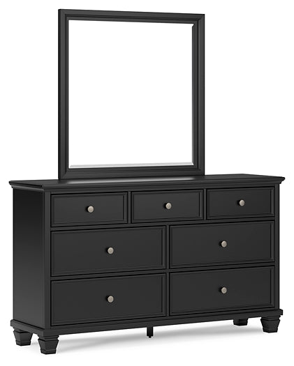 Lanolee  Panel Storage Bed, Dresser, Mirror And Nightstand