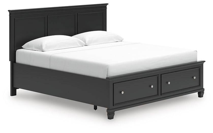 Lanolee  Panel Storage Bed, Dresser, Mirror And Nightstand