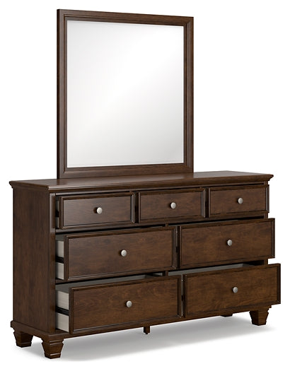 Danabrin  Panel Storage Bed, Dresser And Mirror