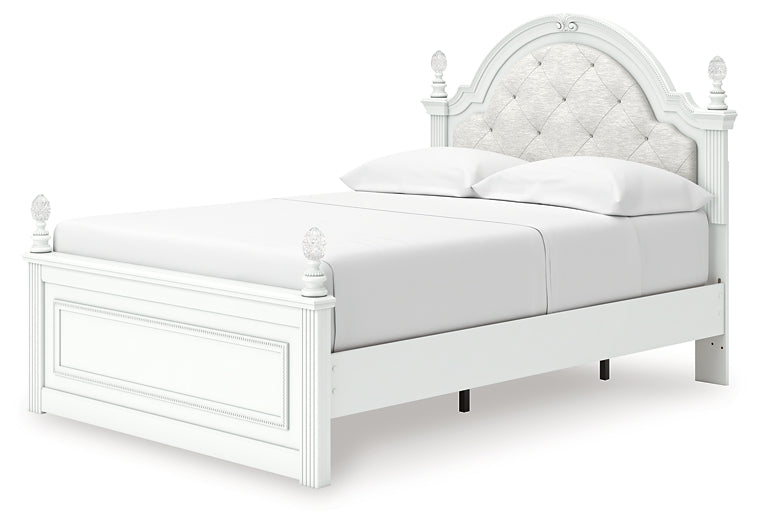 Kozlani  Upholstered Panel Storage Bed, Dresser And Mirror