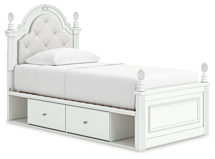 Kozlani  Upholstered Panel Storage Bed, Dresser, Mirror And Nightstand