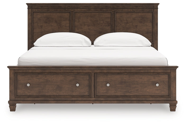 Danabrin California  Panel Storage Bed, Dresser, Mirror And Nightstand