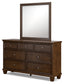 Danabrin California  Panel Storage Bed, Dresser, Mirror And Nightstand