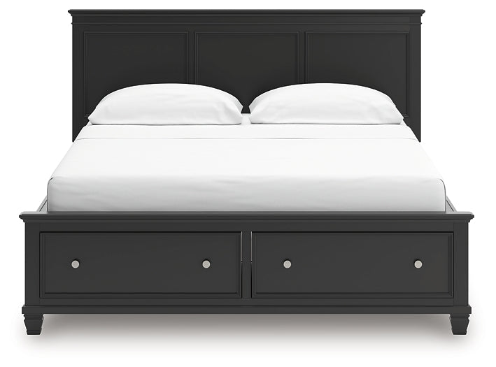 Lanolee California  Panel Storage Bed, Dresser, Mirror And Nightstand