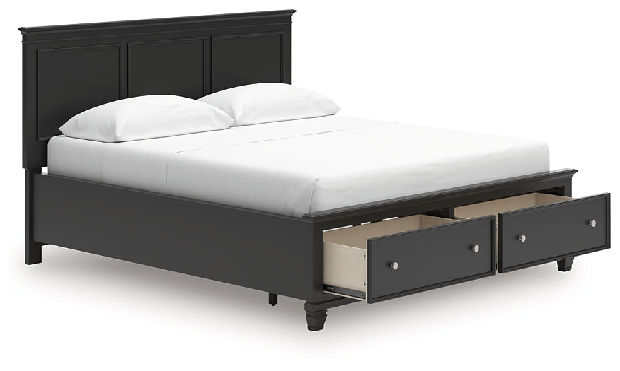 Lanolee California  Panel Storage Bed, Dresser, Mirror And Nightstand
