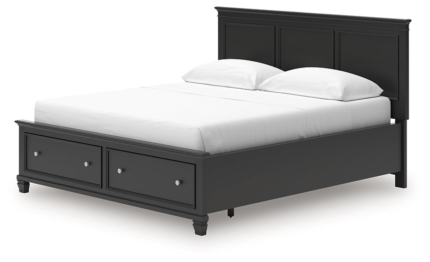 Lanolee California  Panel Storage Bed, Dresser, Mirror And Nightstand