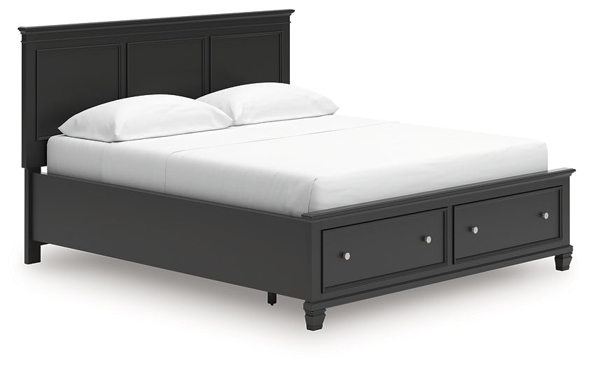 Lanolee California  Panel Storage Bed, Dresser And Mirror