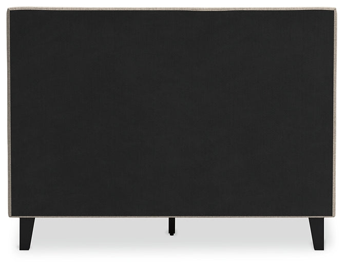 Cielden  Upholstered Bed With Roll Slats, Dresser, Mirror And Nightstand