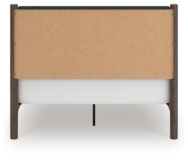 Pamytta  Upholstered Panel Bed, Dresser, Mirror And Nightstand