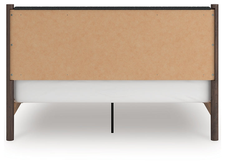 Pamytta  Upholstered Panel Platform Bed, Dresser, Mirror, Chest And Nightstand