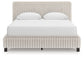 Zuraleus  Upholstered Bed, Dresser, Mirror And Nightstand