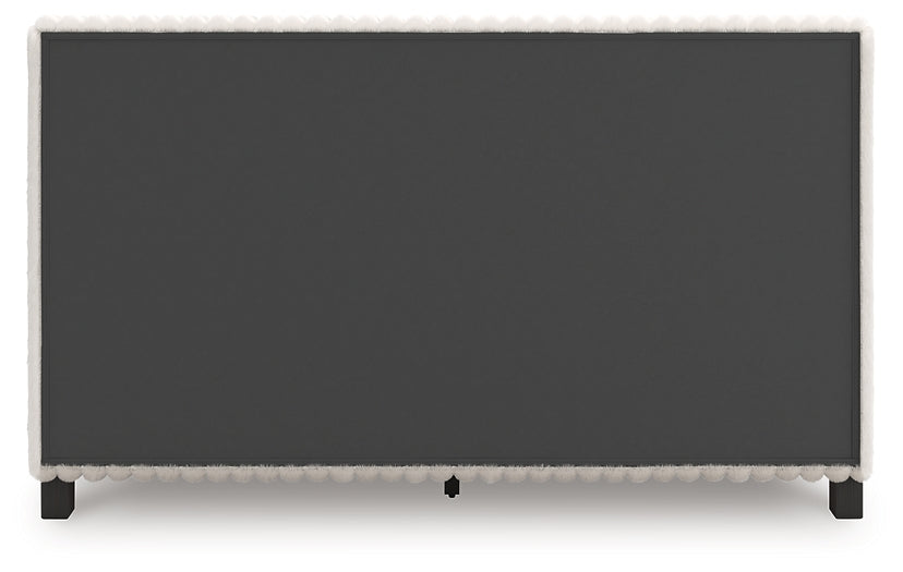 Zuraleus  Upholstered Bed, Dresser, Mirror And Nightstand