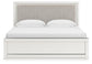 Zuraleus  Upholstered Panel Platform Bed, Dresser, Mirror And Nightstand