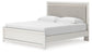 Zuraleus  Upholstered Panel Platform Bed, Dresser, Mirror And Nightstand