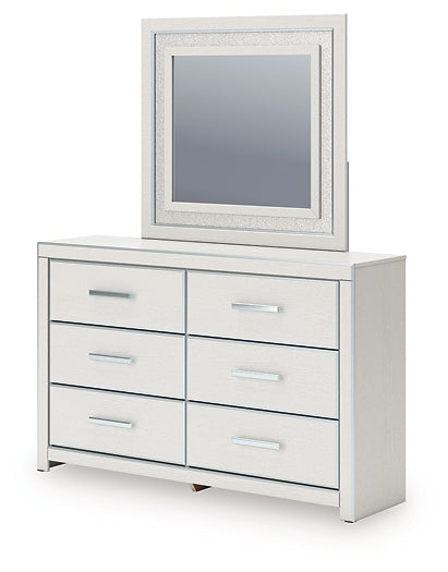 Zuraleus  Upholstered Bed, Dresser, Mirror And Nightstand