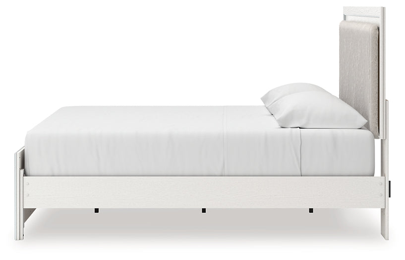 Zuraleus  Upholstered Panel Platform Bed, Dresser And Mirror