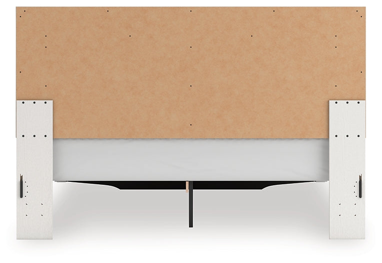 Zuraleus  Upholstered Panel Platform Storage Bed, Dresser And Mirror