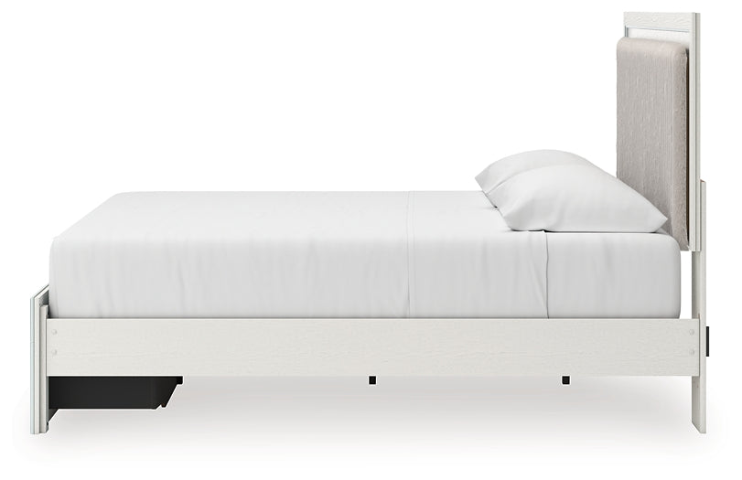 Zuraleus  Upholstered Panel Platform Storage Bed, Dresser And Mirror