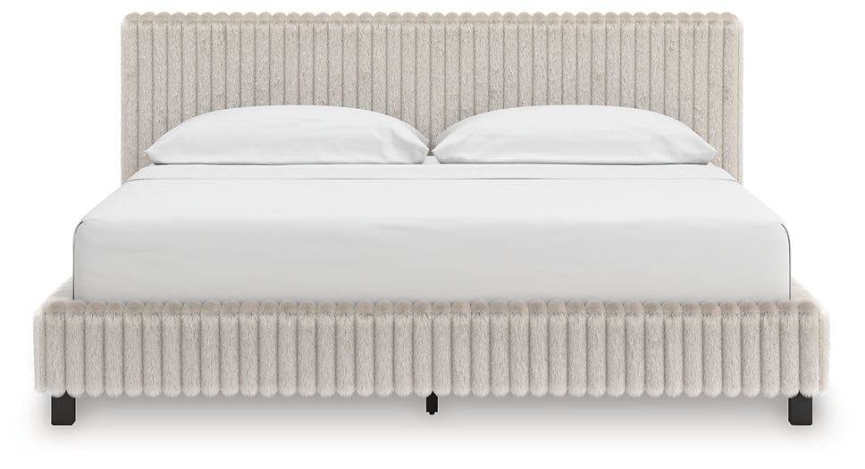 Zuraleus California  Upholstered Bed, Dresser And Mirror