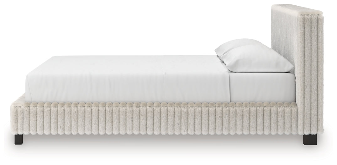 Zuraleus California  Upholstered Bed, Dresser And Mirror