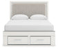Zuraleus  Upholstered Panel Platform Storage Bed, Dresser, Mirror, Chest And Nightstand