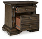Maylee California  Canopy Bed, Dresser, Mirror And Nightstand
