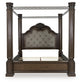 Maylee  Canopy Bed, Dresser And Mirror