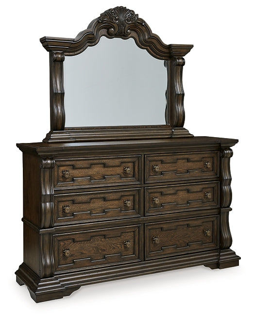 Maylee California  Canopy Bed, Dresser, Mirror, Chest And Nightstand
