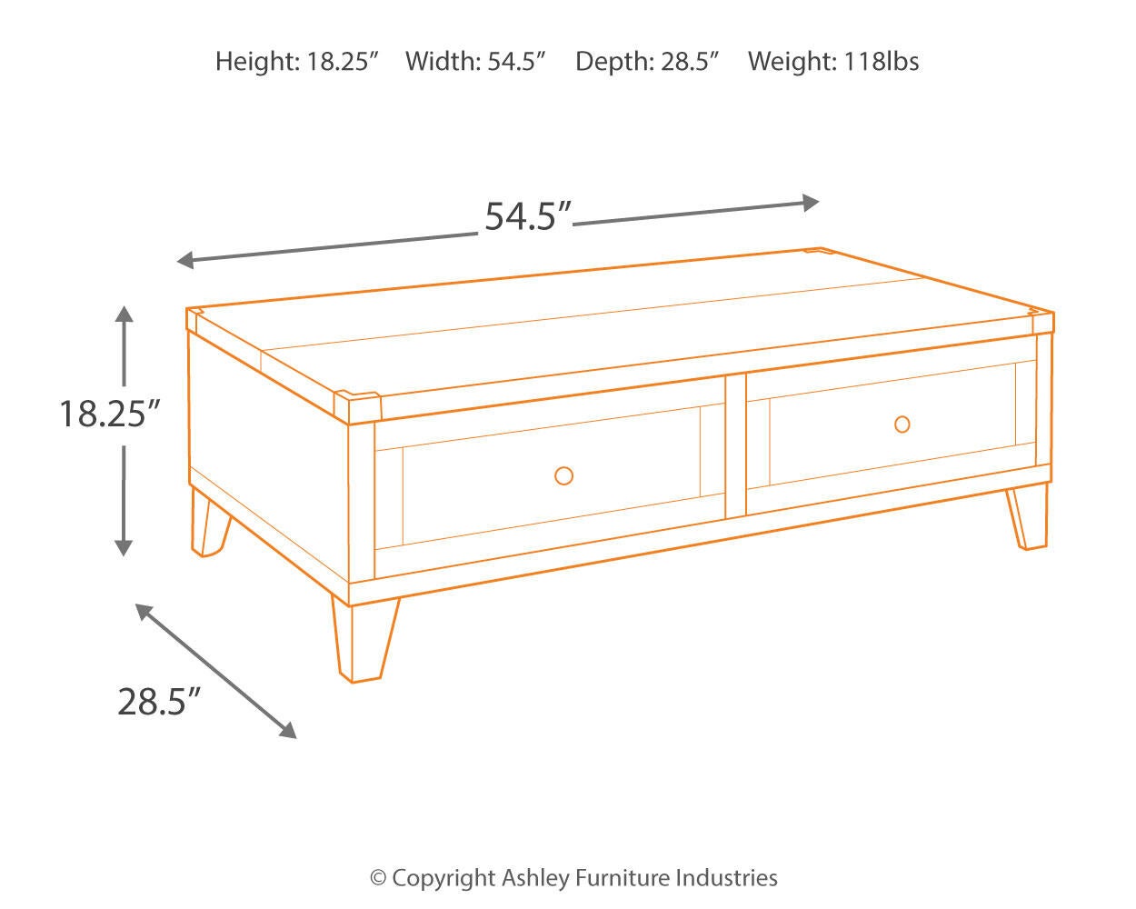 Ashley Express - Mesa de centro elevable Todoe