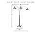 Ashley Express - Sheriel Metal Arc Lamp (1/CN)