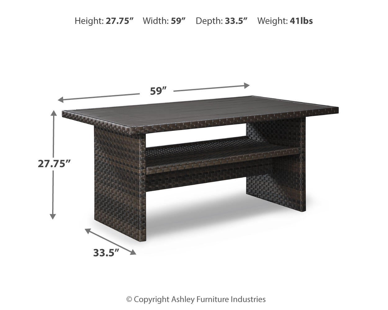 Ashley Express - Mesa multiusos rectangular Easy Isle