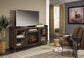 Mueble de TV Starmore de 70" con chimenea eléctrica