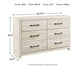 Cómoda de seis cajones Cambeck