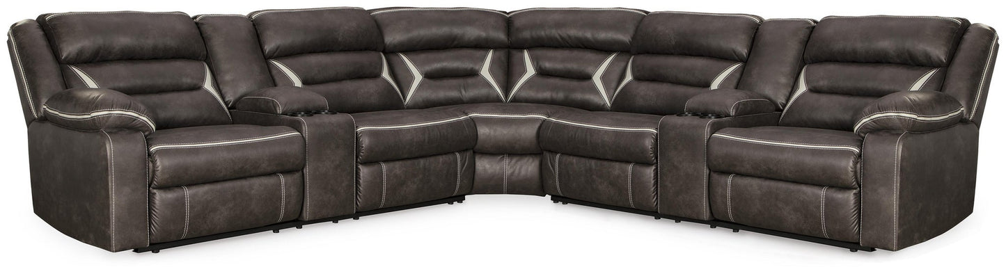 Seccional reclinable eléctrico Kincord de 3 piezas