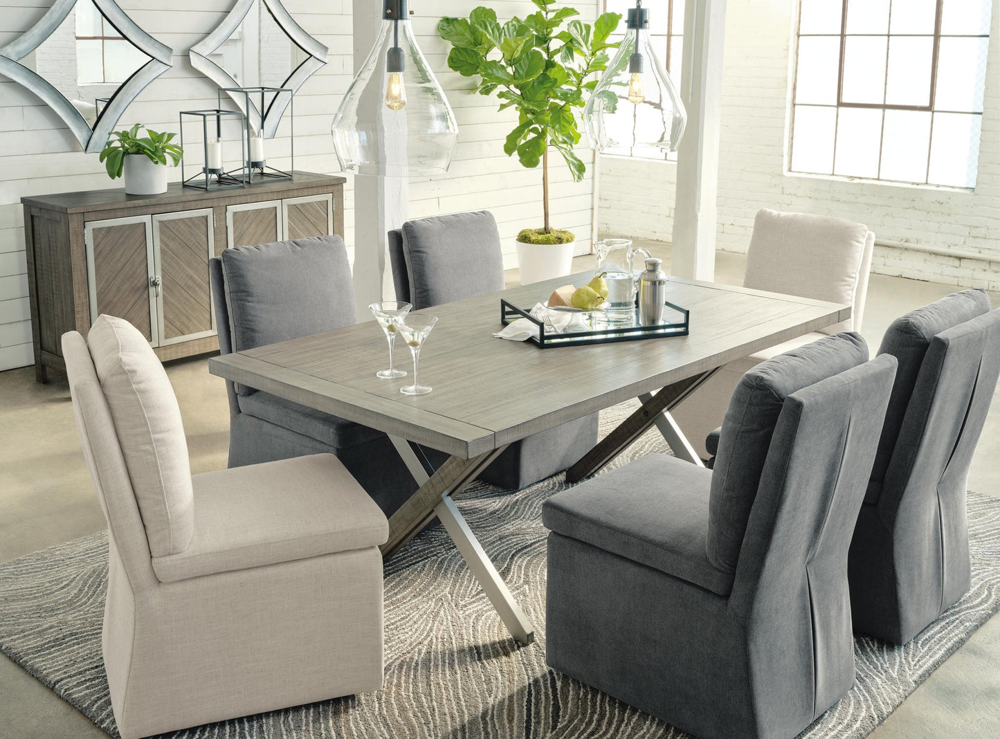 Mesa de comedor rectangular Krystanza