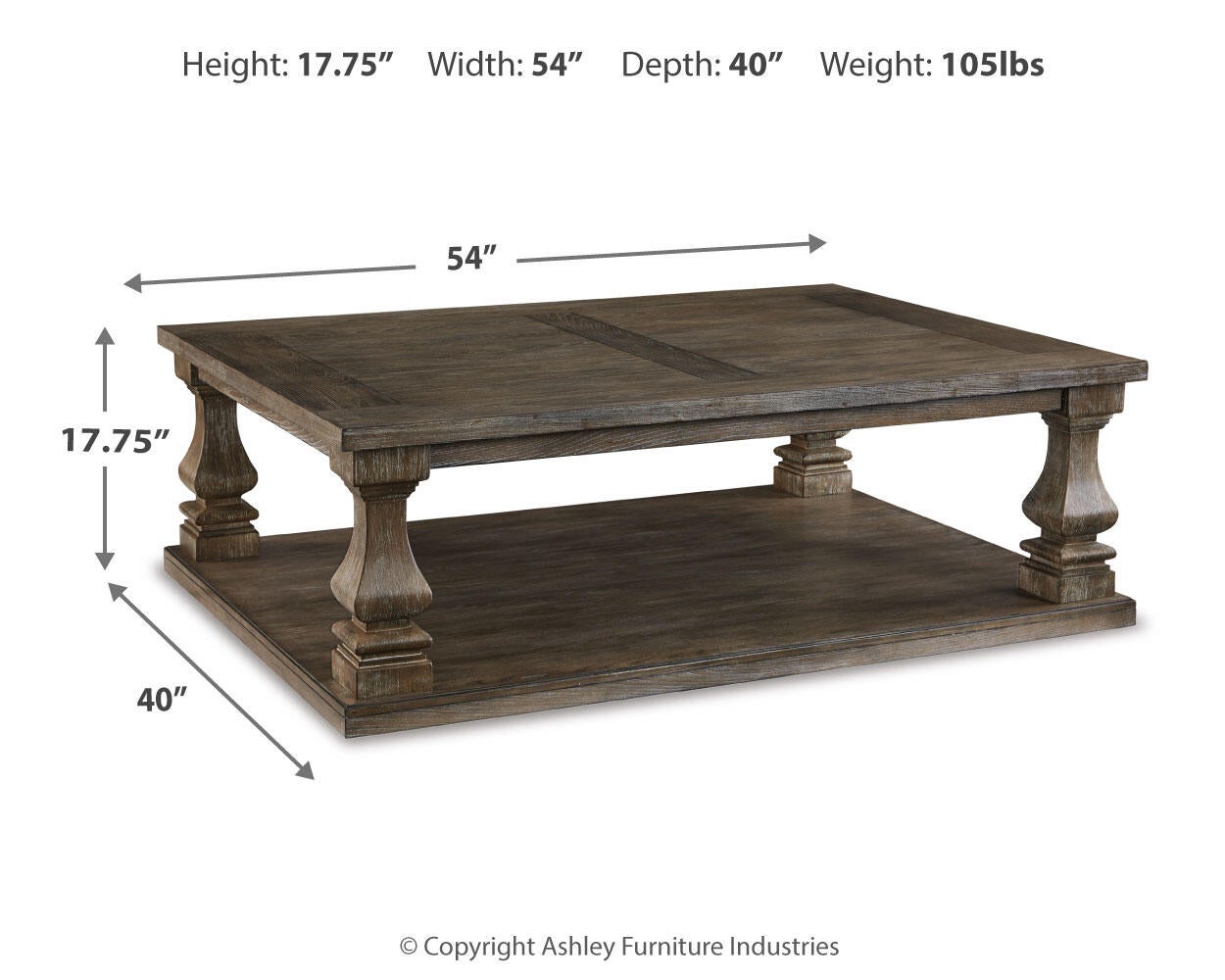 Ashley Express - Mesa de centro rectangular Johnelle