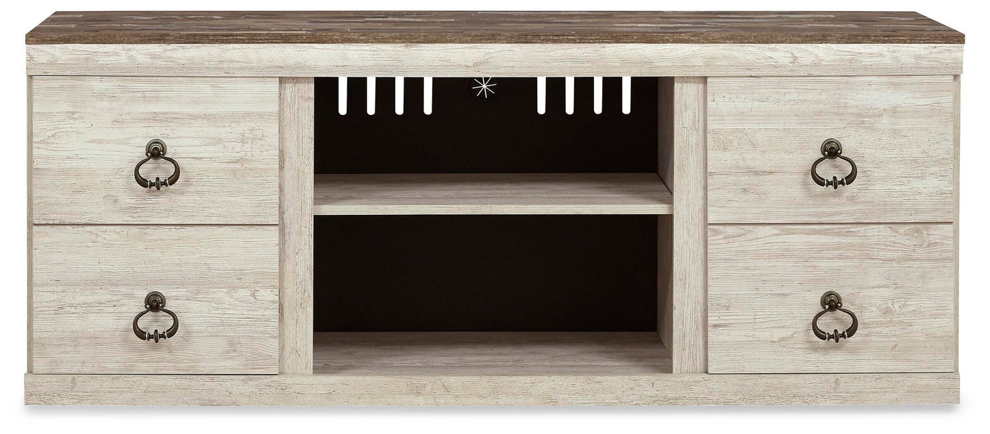 Ashley Express - Mueble para TV Willowton con opción de chimenea