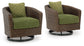 Ashley Express - Sillón giratorio Horizon Hall con cojín