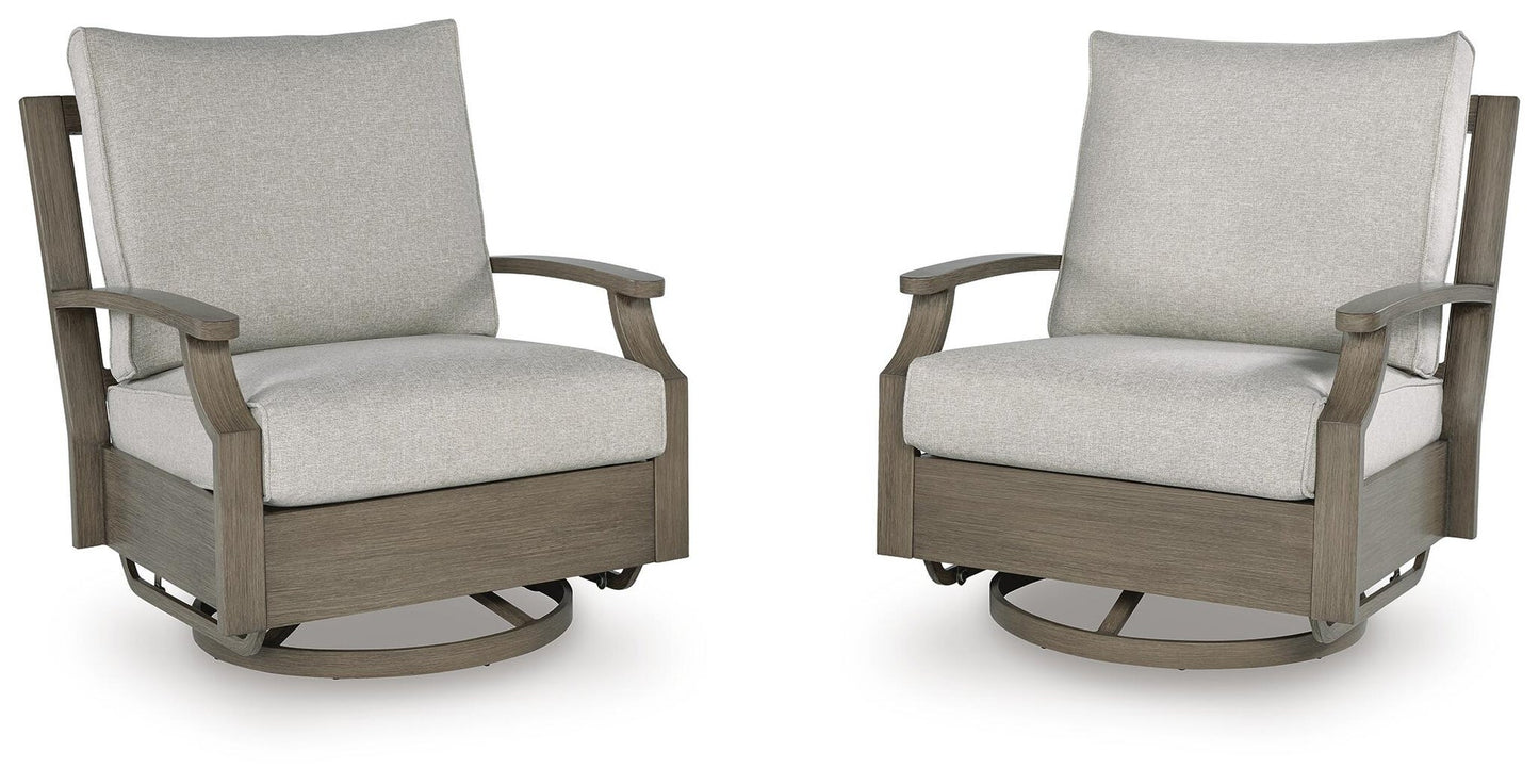 Ashley Express - Sillón giratorio y deslizante Rainier Ranch con cojín