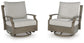 Ashley Express - Sillón giratorio y deslizante Rainier Ranch con cojín