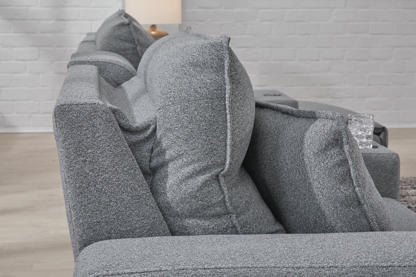 Seccional reclinable eléctrico Modmax II de 5 piezas con chaise longue y consolas de audio