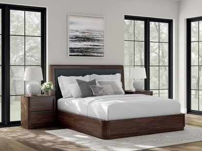 Cama tapizada con paneles Dilenno California