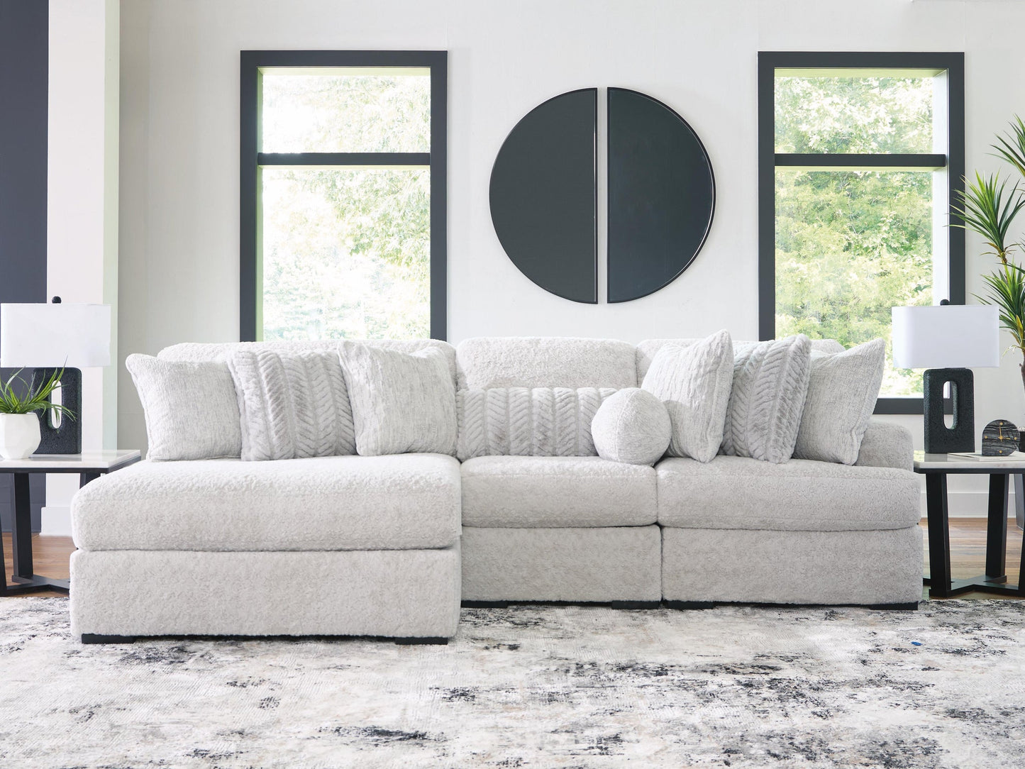 Sofá seccional de 3 piezas Cuddle Plush con chaise longue